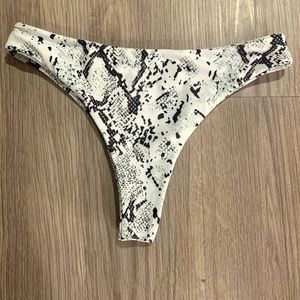 Snakeskin Print Bikini Bottom